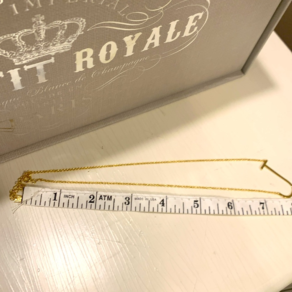 “J” initial necklace yellow gold plated 16 inches chain - Picture 3 of 4